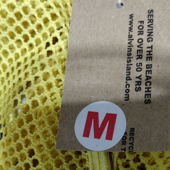 NWT Ocean Drive Mesh Tank Top Women's M Yellow Florida Beach Vacation Casual - Picture 7 of 9